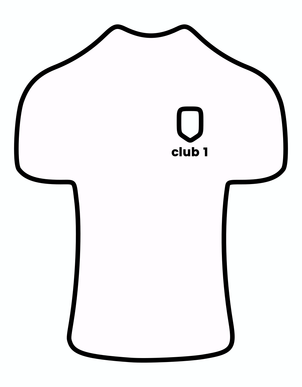 Camiseta Lisa club 1